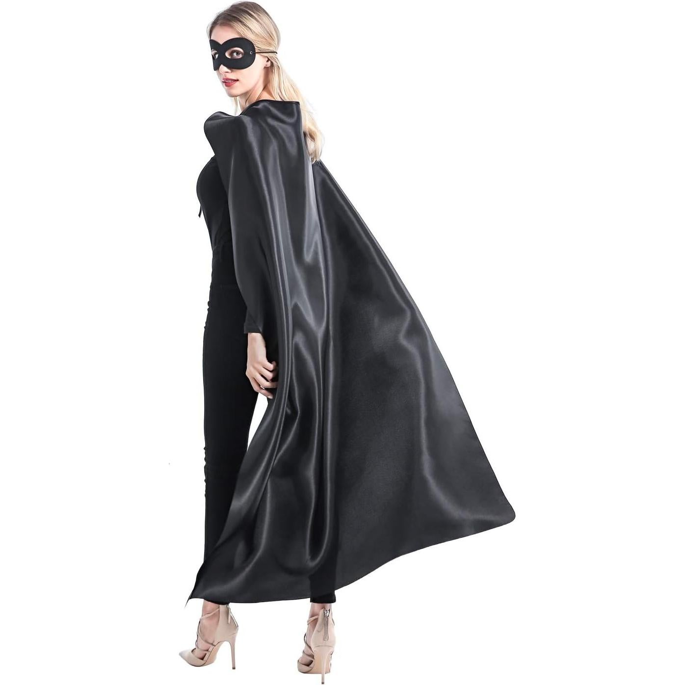 Set Capa y Máscara Superhéroe Adulto ADJOY - Negro