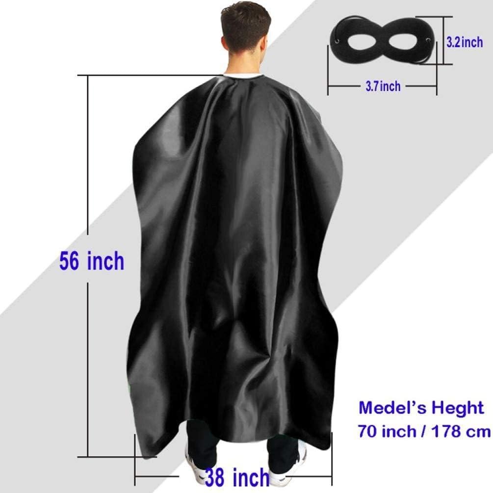 Set Capa y Máscara Superhéroe Adulto ADJOY - Negro