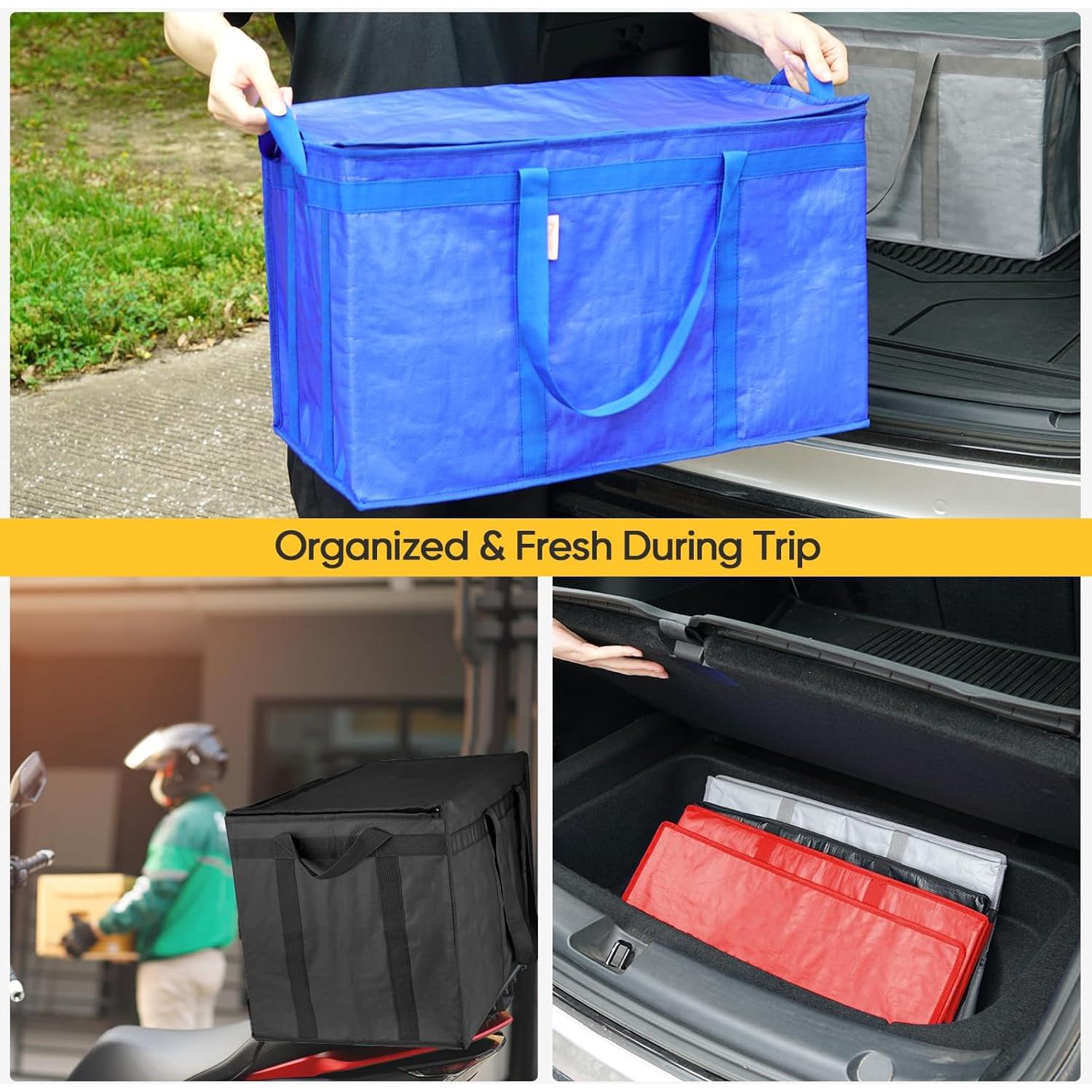 Bolsa de Compras Reutilizable Aislada BALEINE 61x36x38cm Azul