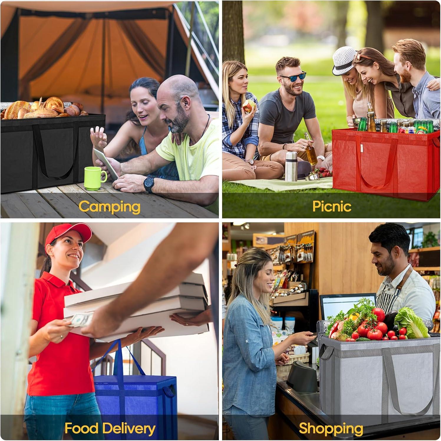 Bolsa de Compras Reutilizable Aislada BALEINE 61x36x38cm Azul