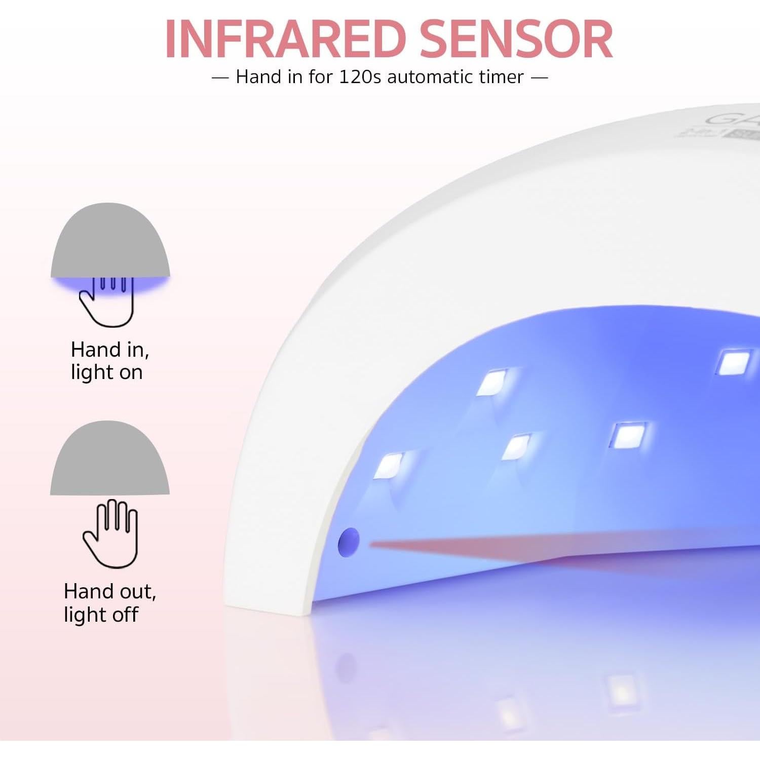 Lámpara UV LED GAOY Profesional para Esmalte en Gel 30 Perlas