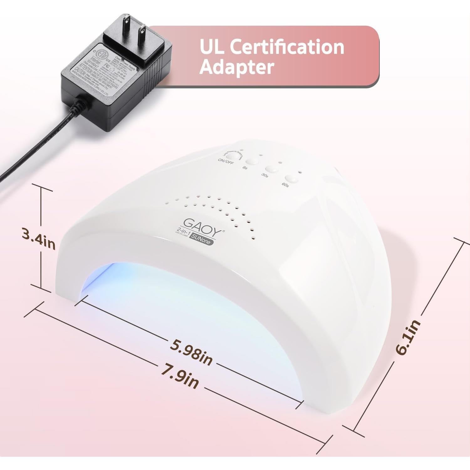 Lámpara UV LED GAOY Profesional para Esmalte en Gel 30 Perlas