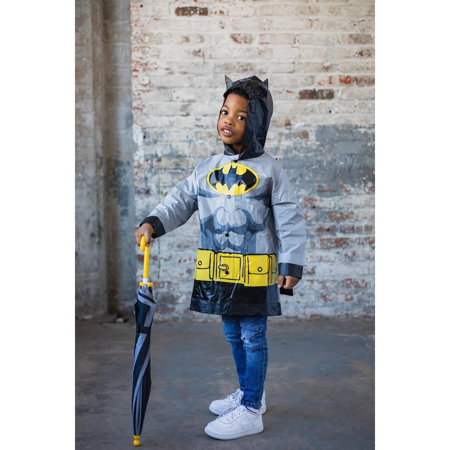 Chaqueta Impermeable Batman DC Comics 3 Piezas Niños 7-8