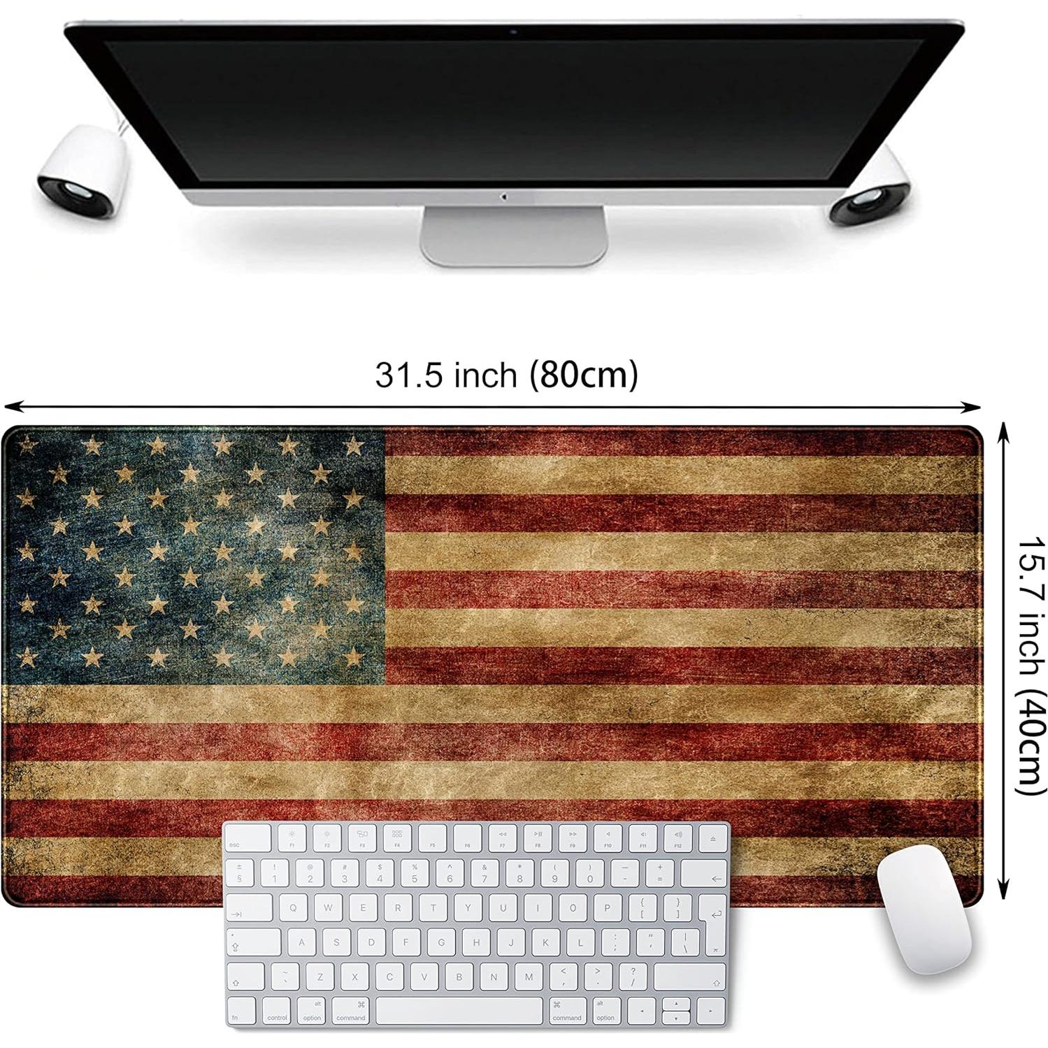 Alfombrilla de Escritorio DSKGSJH XXL con Banderas Americanas