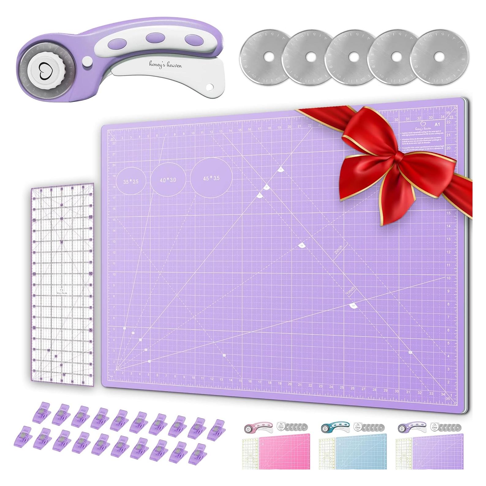 Juego de Cortadores Rotativos Honeys Heaven 45mm con Alfombrilla A1