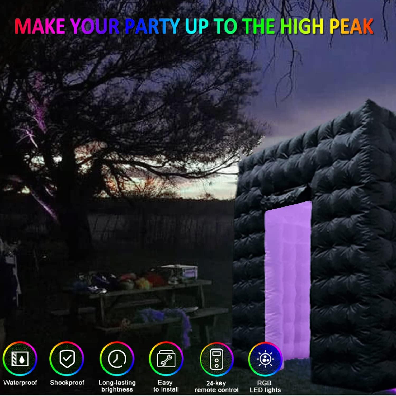 Cabina de Fotos Inflable CZGBRO 2.5x2.5m con LED 16 Colores