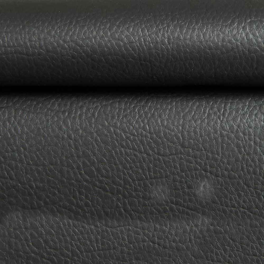 Hoja de Vinilo de Cuero Sintético Autoadhesivo Negro 44x200cm