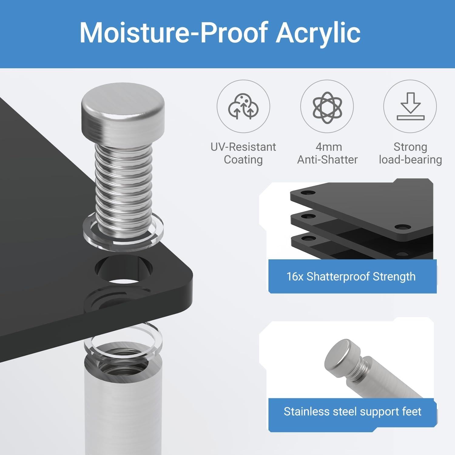 Soporte de Exhibición Acrílico LoengMax 3 Niveles para Perfumes