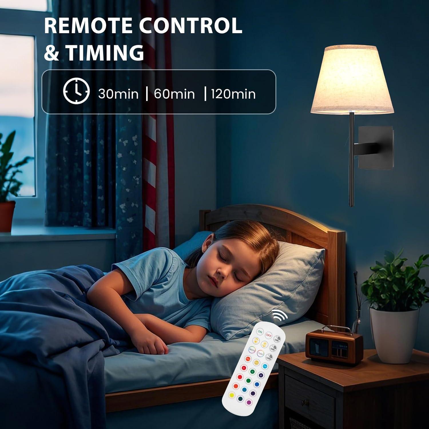 Juego de Apliques de Pared Recargables MOONTIP 12000mAh RGB