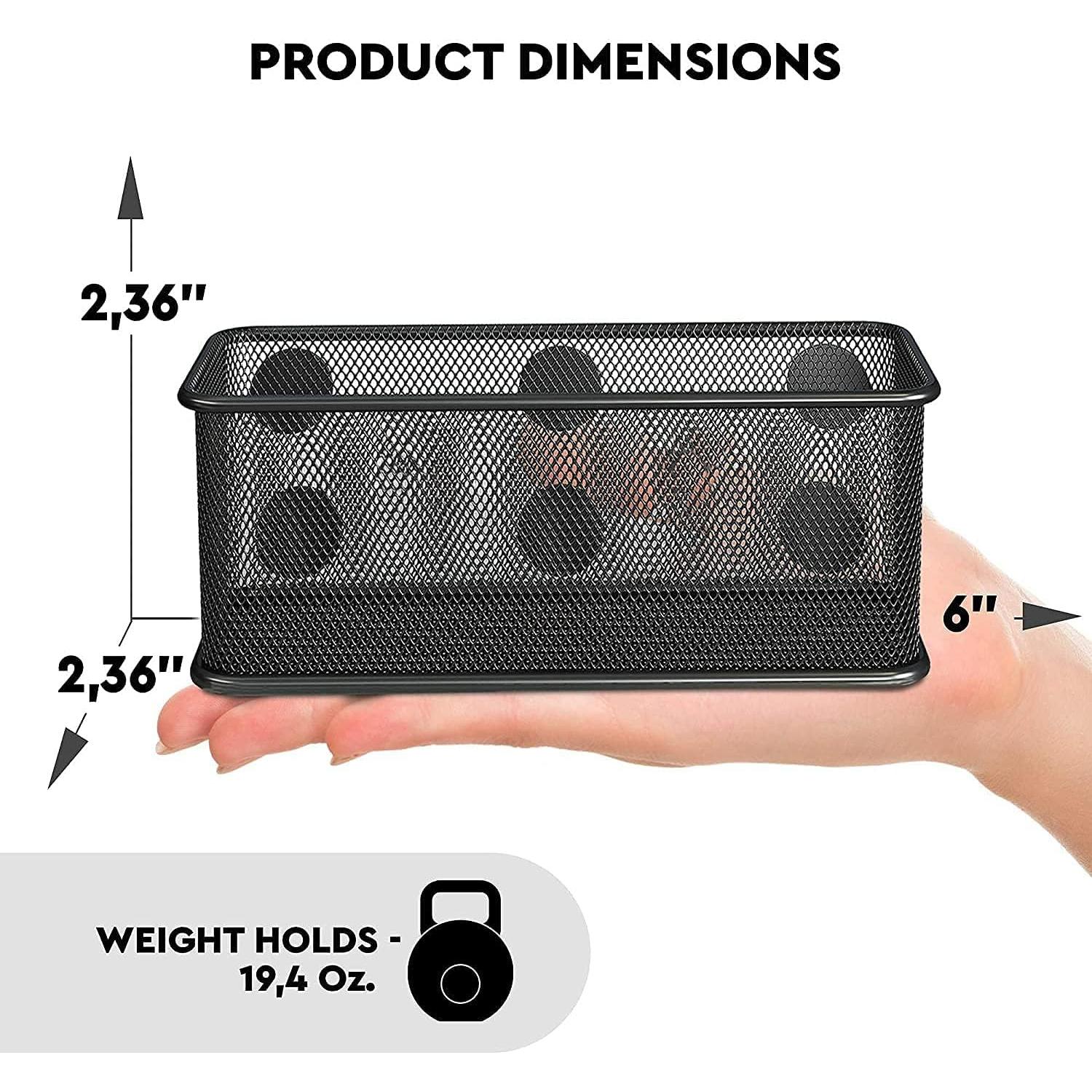 Cesta de Almacenamiento Magnética TAPBULL - Antideslizante - Negro