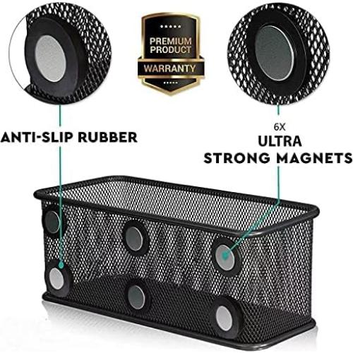 Cesta de Almacenamiento Magnética TAPBULL - Antideslizante - Negro