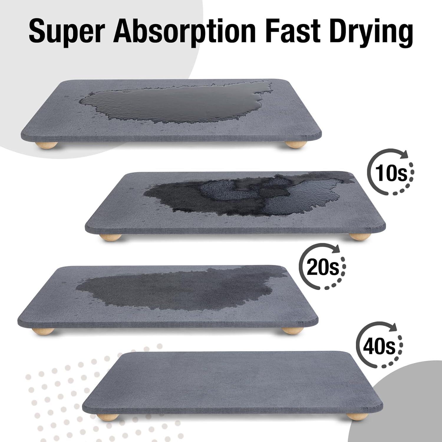 Alfombrilla de Secado Ecológica ZACELOVE 40.6x30.5cm Antideslizante