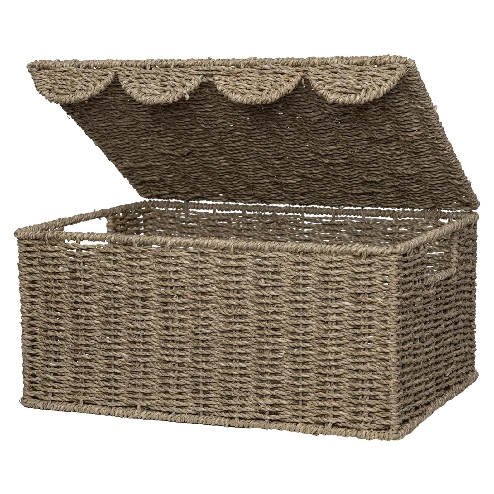 Cesta de Almacenamiento StorageWorks de Mimbre con Tapa 33x24x15cm