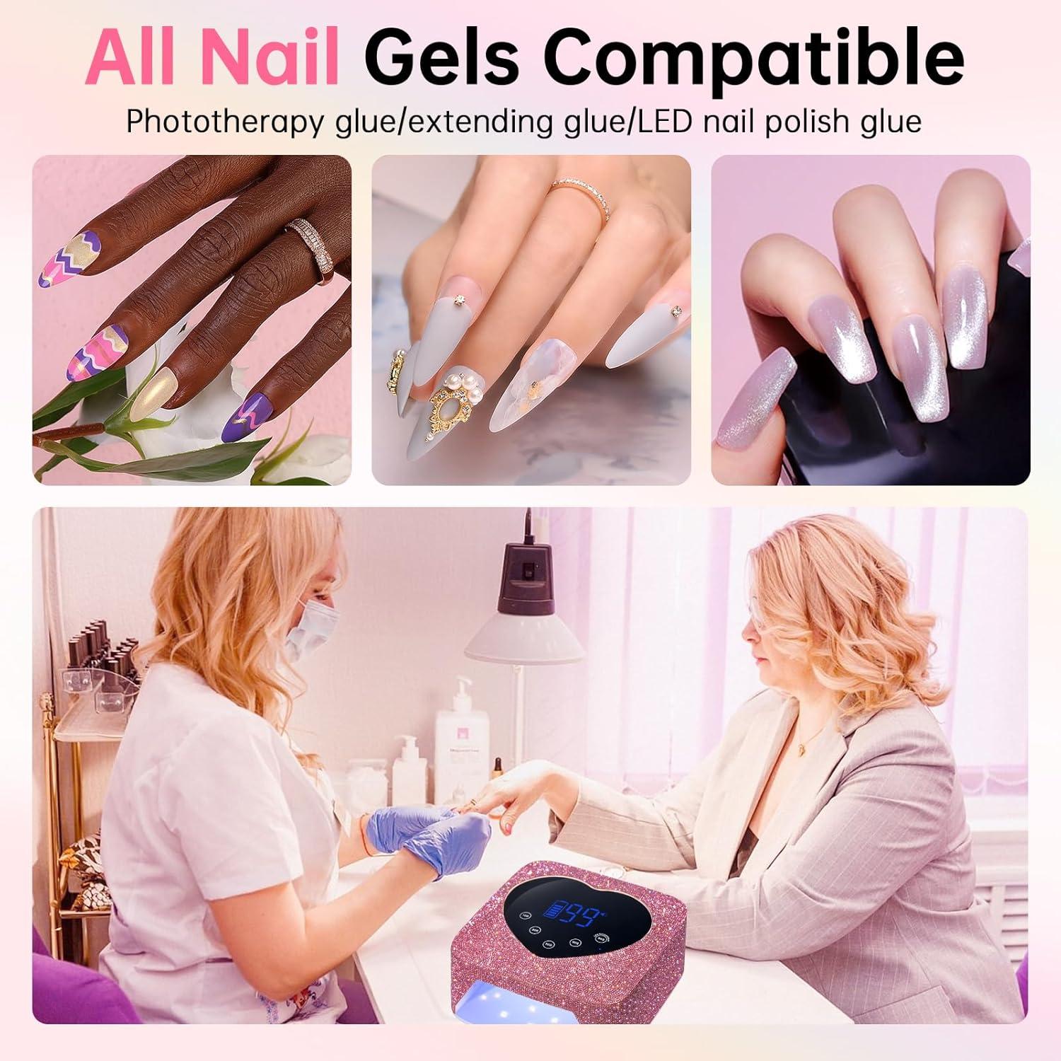 Lámpara de Uñas LED UV 72W CHRISTINE SHELLY Rosa Inalámbrica