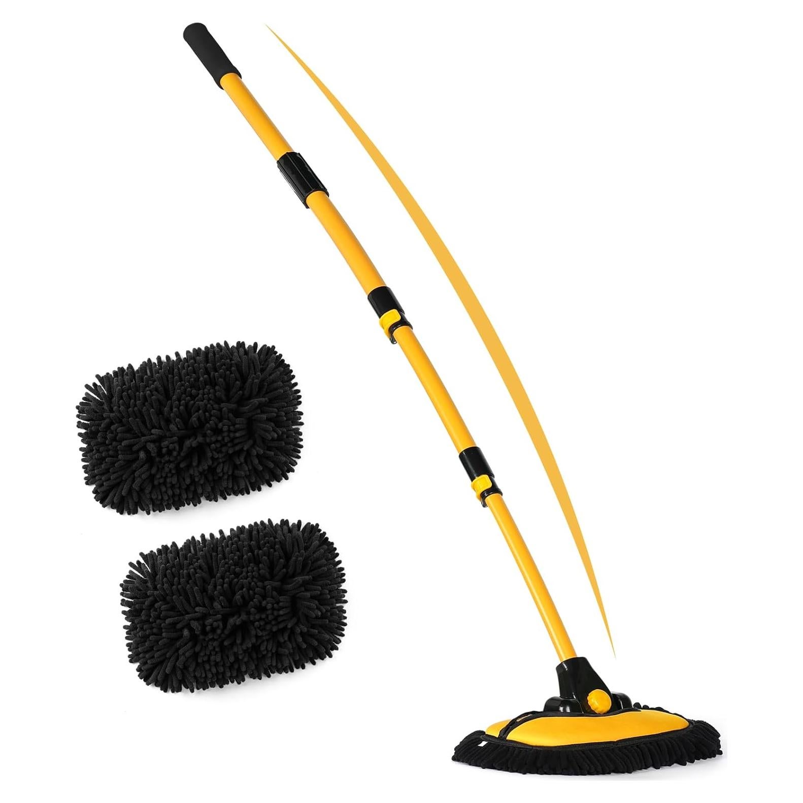 Kit de Cepillo de Lavado de Autos Anngrowy 56.7" Microfibra