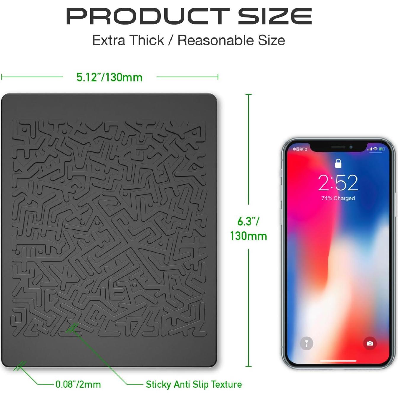 Alfombrilla Antideslizante de Gel JIMISHA 16x13 cm para Auto