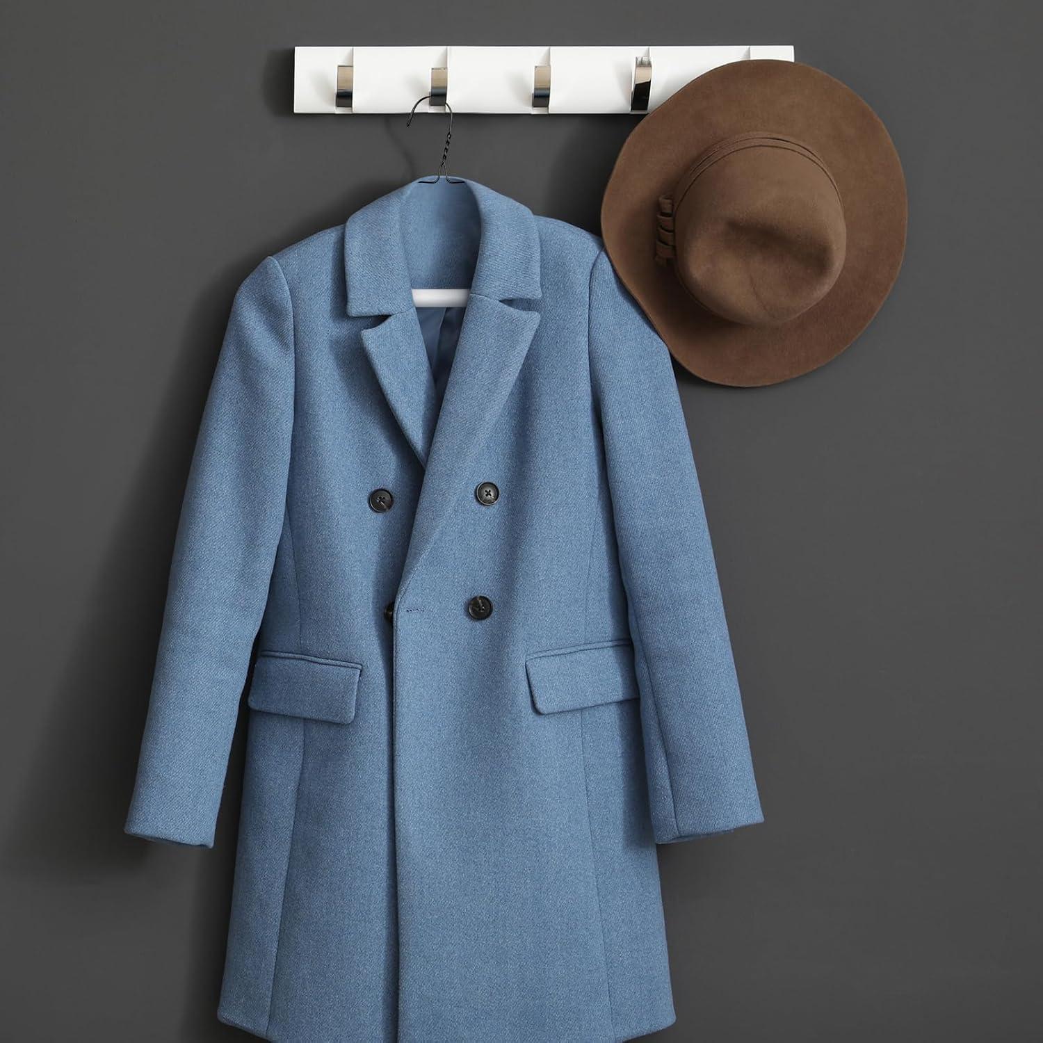 50 Perchas de Alambre Yuntau 40.64 cm para Ropa Negra