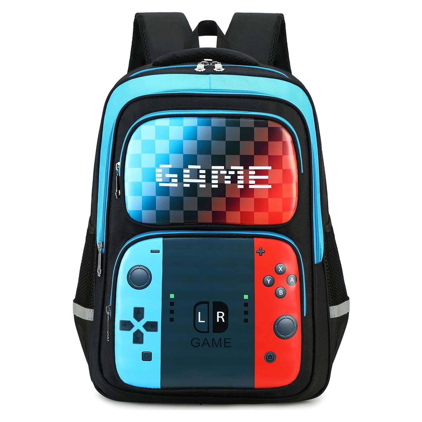 Mochila Escolar Niños Azul y Rojo 26.88L Impermeable