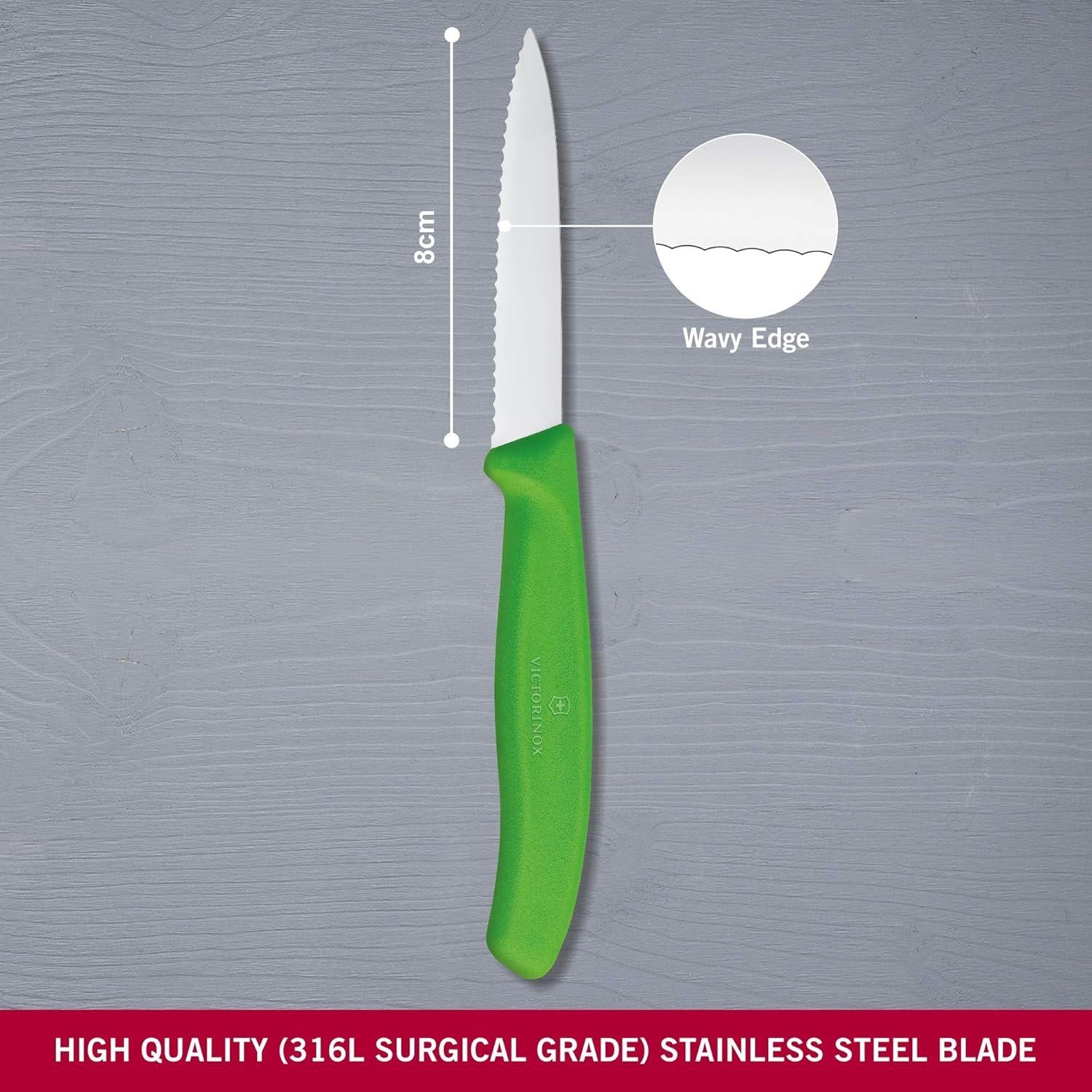 Cuchillo de Pelar Victorinox Swiss Classic Verde 8 cm Serrado