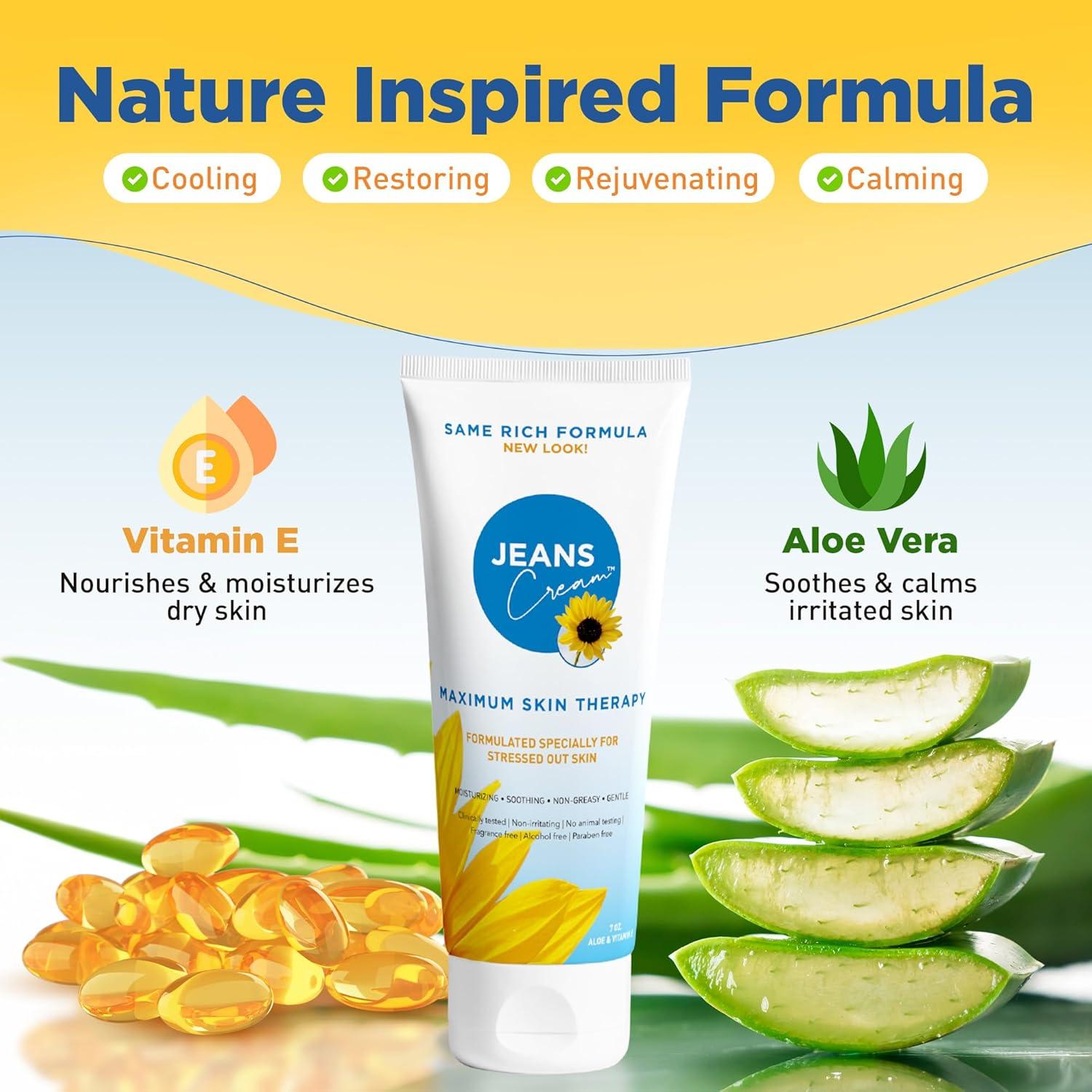 Crema para quemaduras Jeans 200 ml con Vitamina E y Aloe