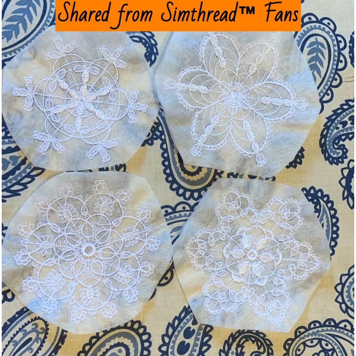 Hilo de Bordado Simthread 100% Poliester 2 Bobinas Blancas y Negras