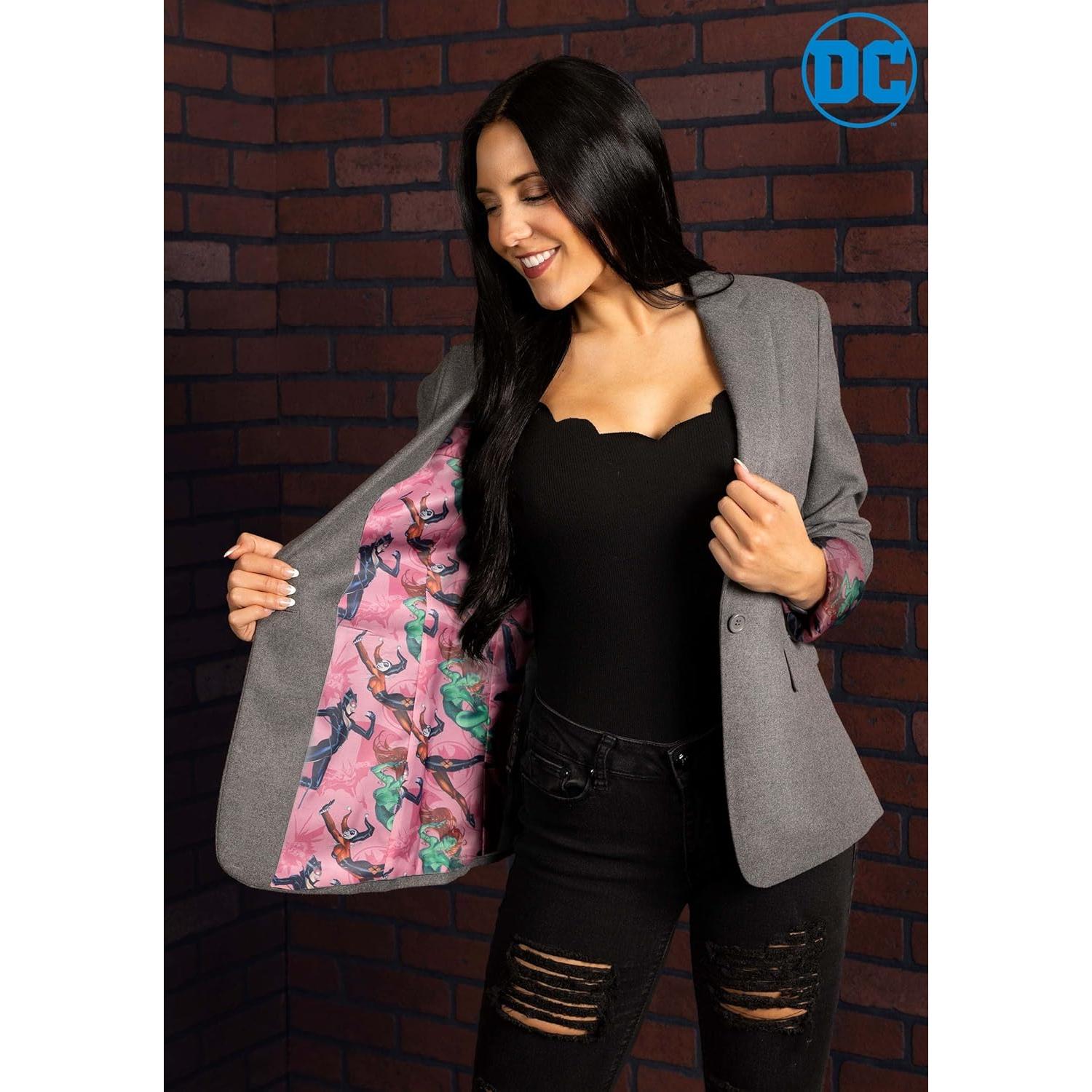 Blazer gris para mujer DC Comics Batman tamaño 2