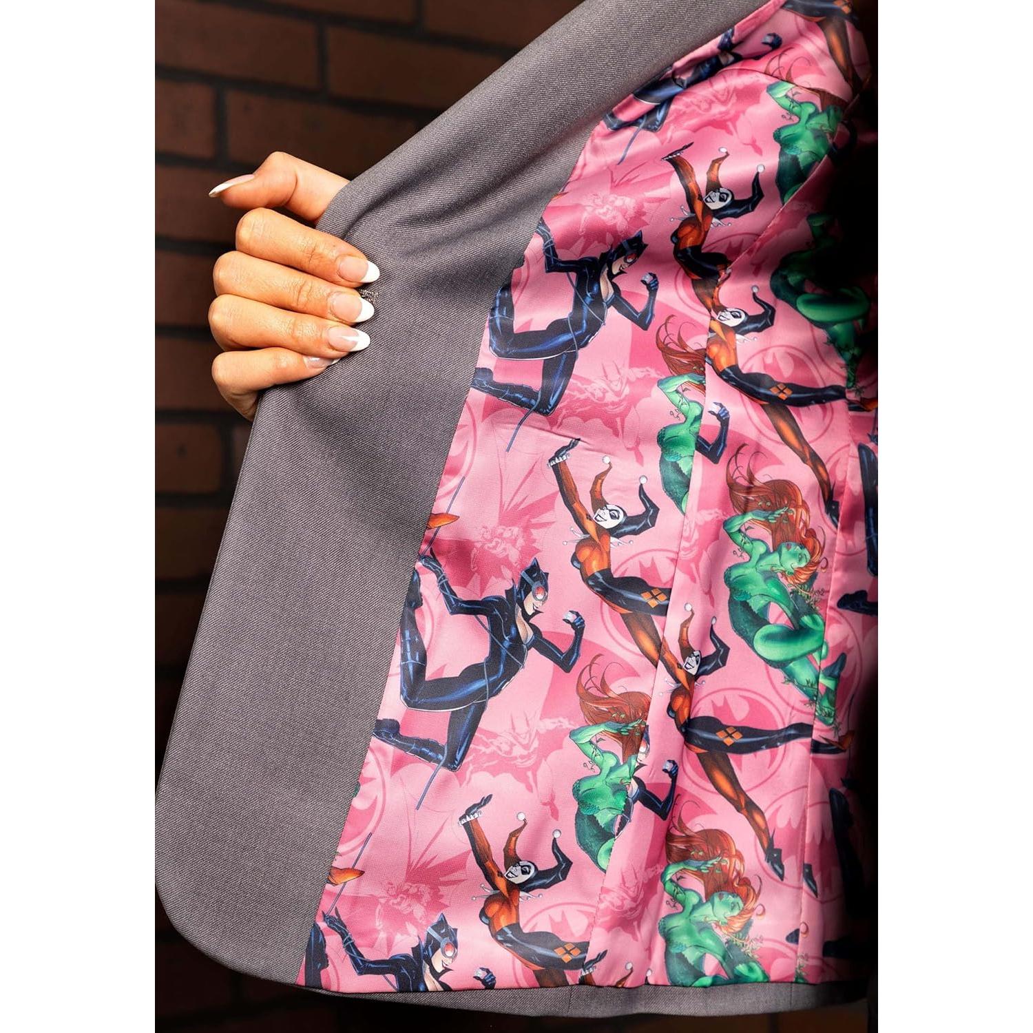 Blazer gris para mujer DC Comics Batman tamaño 2