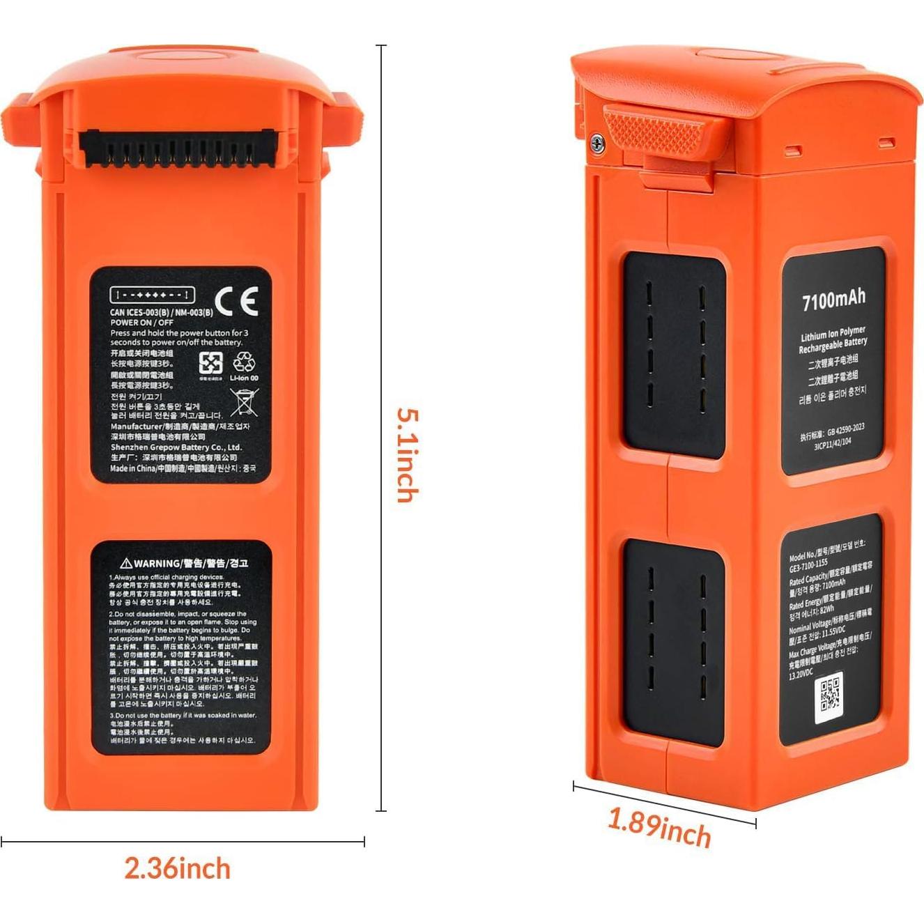 Batería Autel Robotics EVO II 7100 mAh 11.55V Naranja