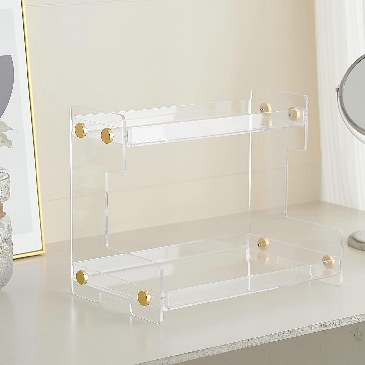 Organizador de Baño FFK Acrílico 2 Niveles Estante Cosméticos