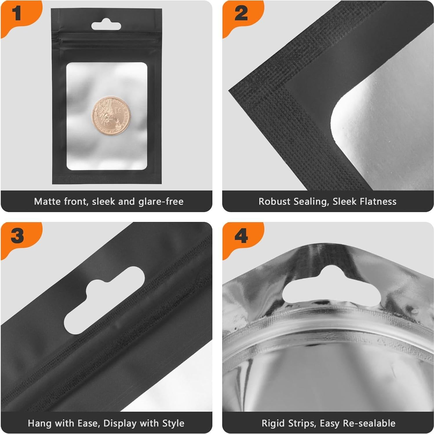 Bolsas Mylar Reutilizables Lazydrop 200 Unidades 10x15 cm