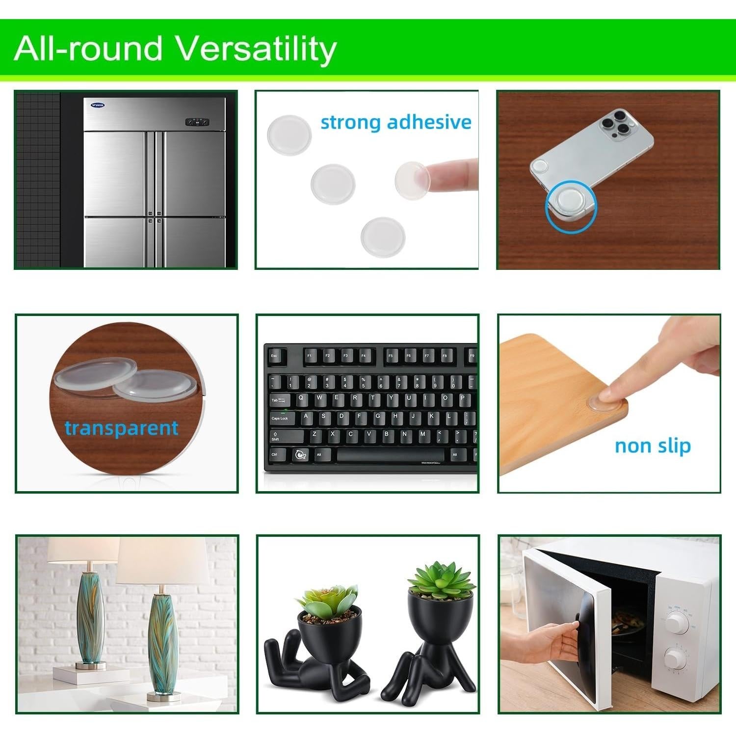 Almohadillas Antideslizantes Furnigear 36 Pcs Goma Transparente