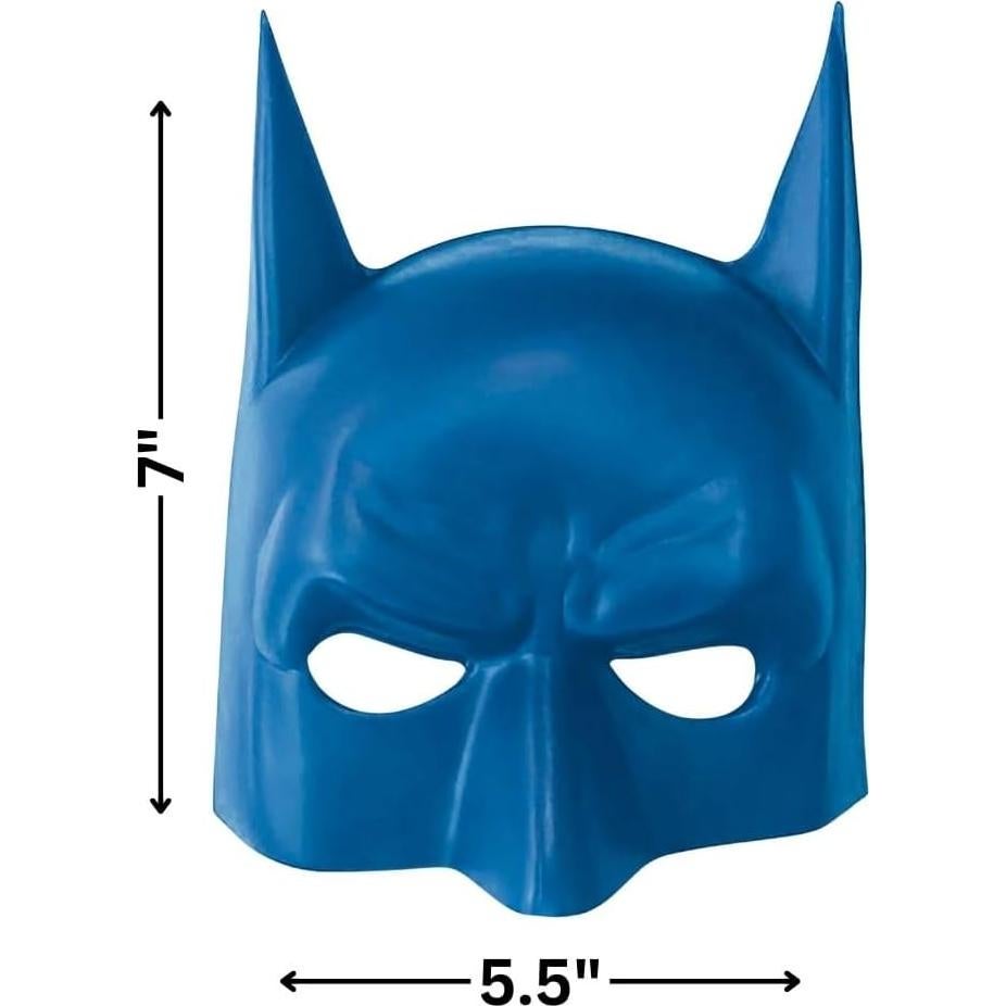 Máscara de Plástico Azul Deluxe Batman Heroes Unite 17.8x14 cm