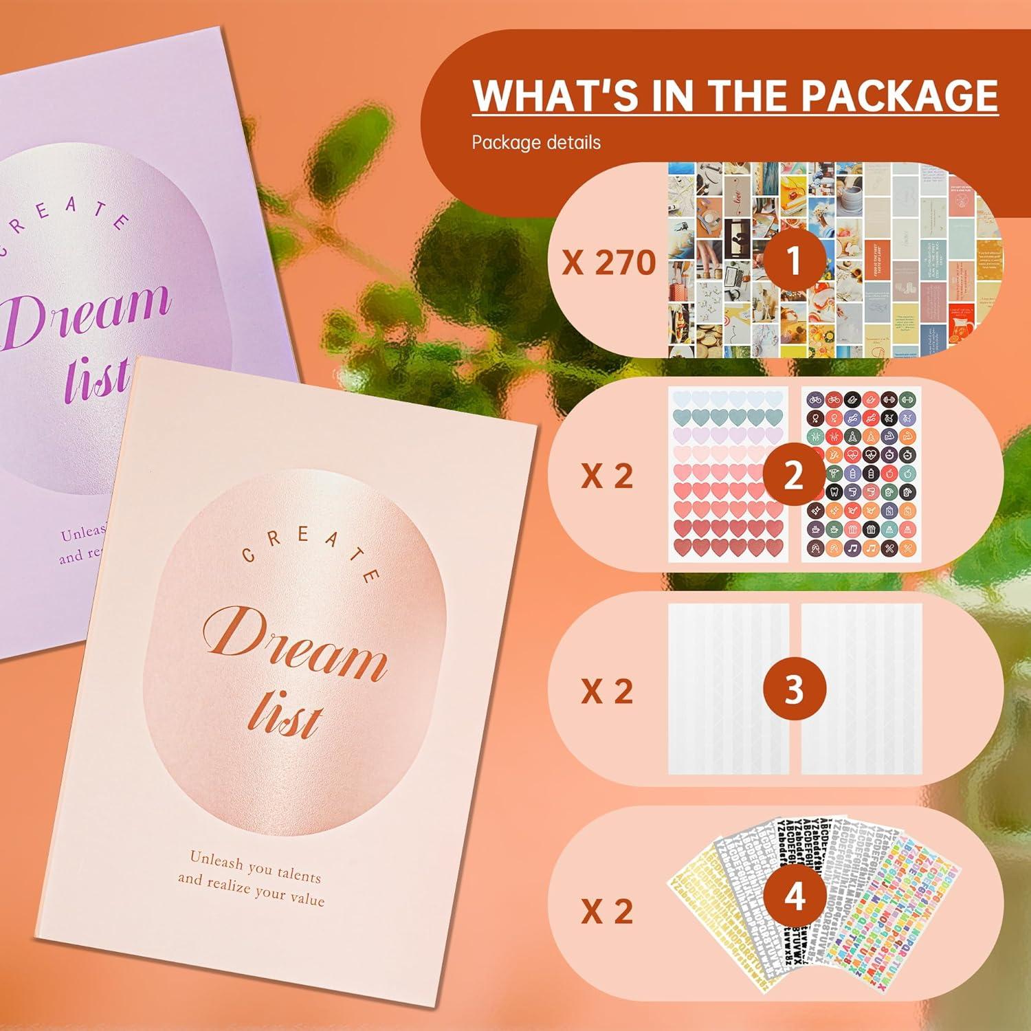 Kit de Tablero de Visión Dvobez Rosa 48x34 cm con Stickers