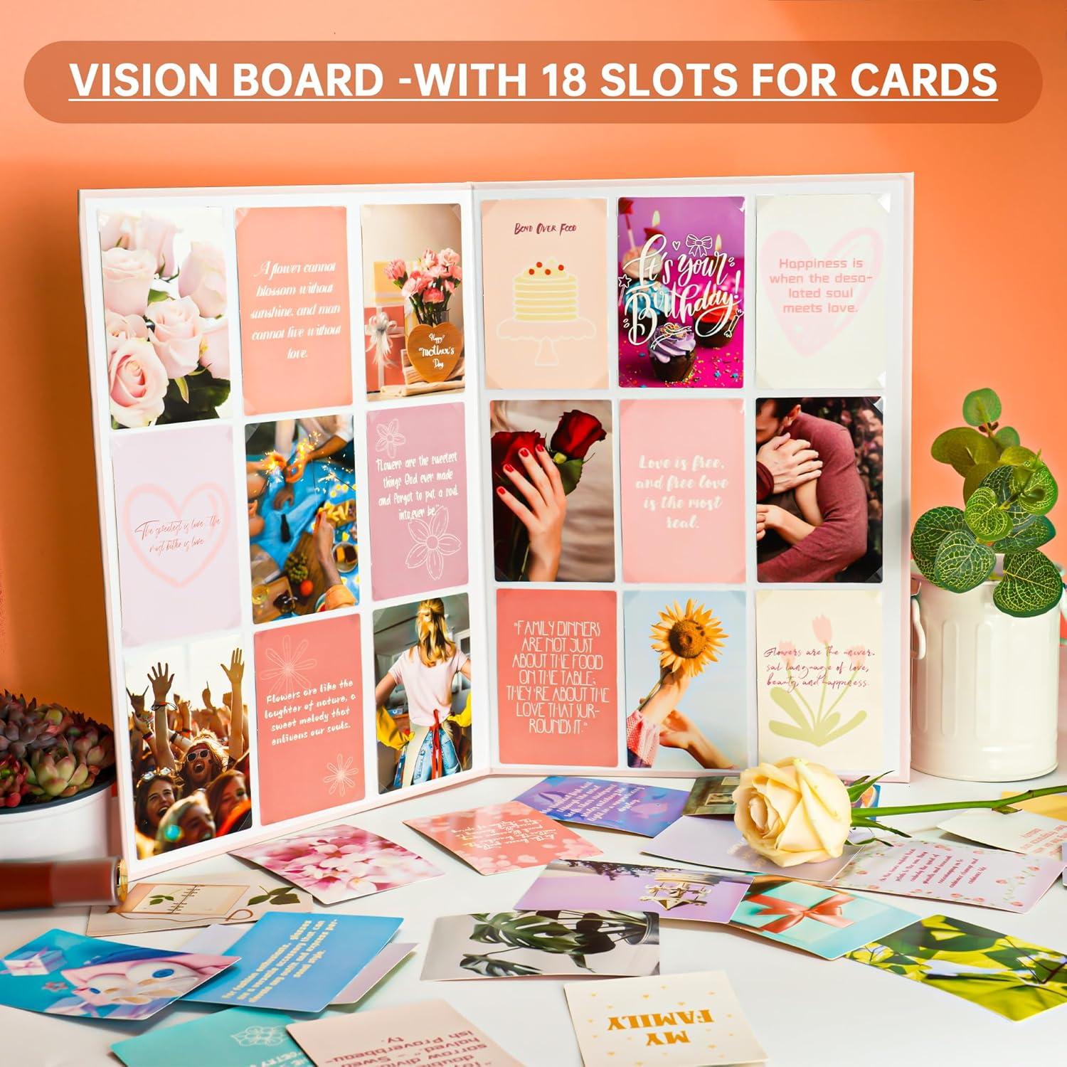 Kit de Tablero de Visión Dvobez Rosa 48x34 cm con Stickers