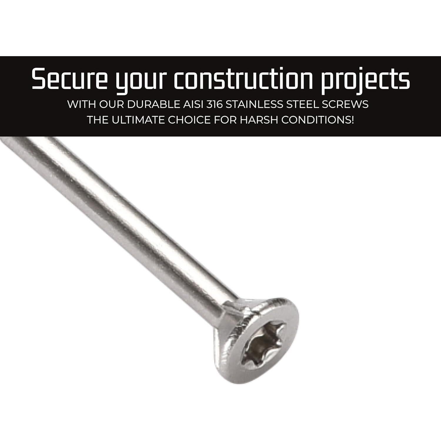 Tornillos para Deck Bolt Dropper Acero Inoxidable 6.35 cm - 350 Pzas