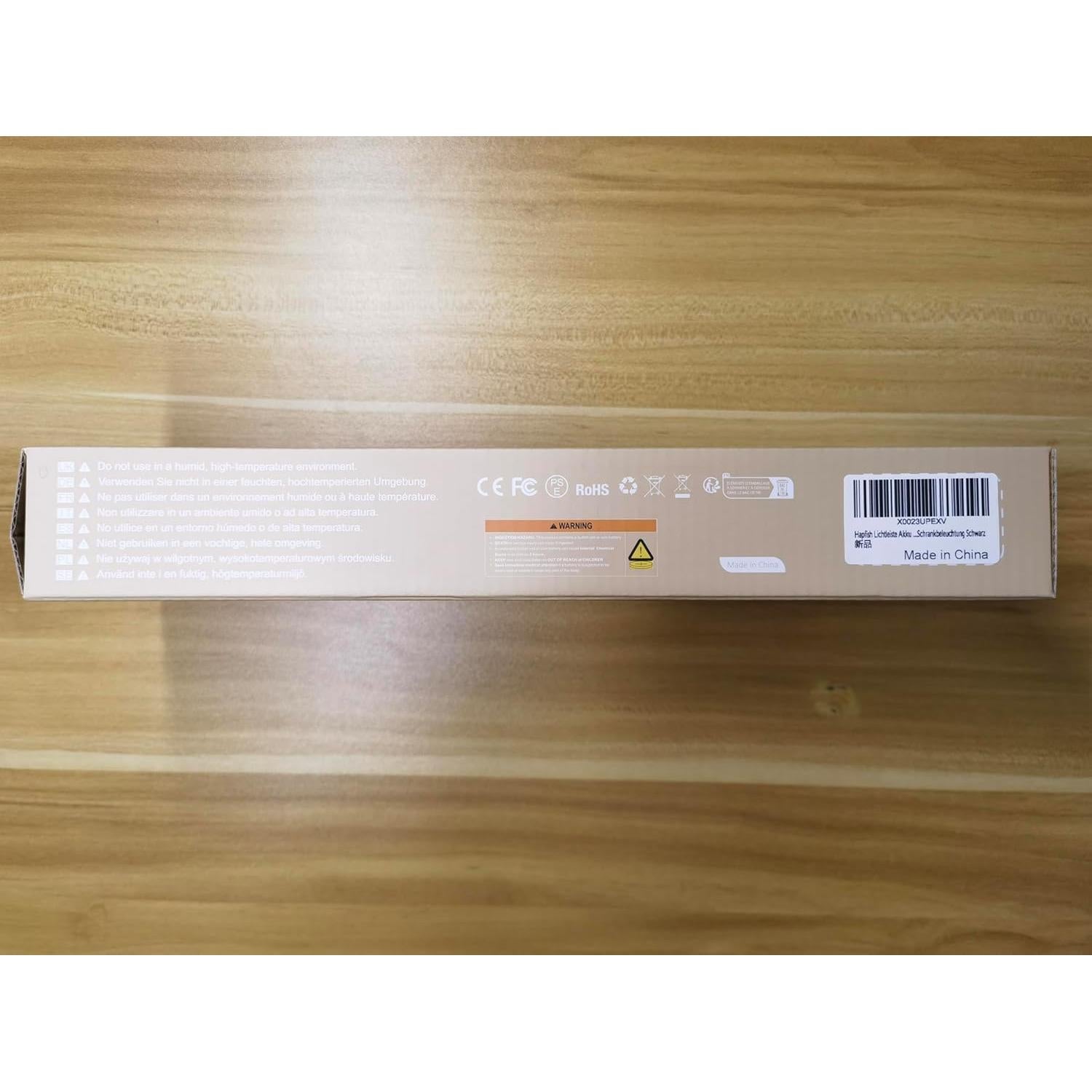 Aplique de Pared Inalámbrico Hapfish con Sensor de Movimiento - Negro