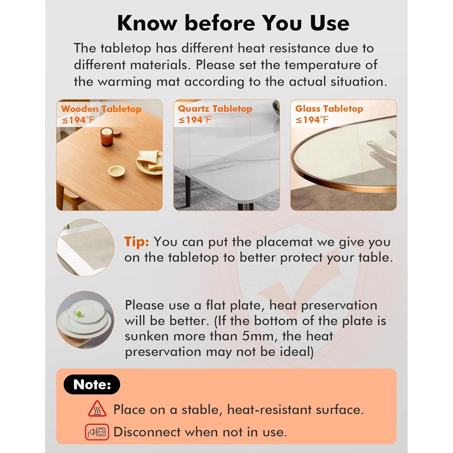 Alfombrilla Calentadora de Comida AMOSA 330W Azul 58.4x38.1cm