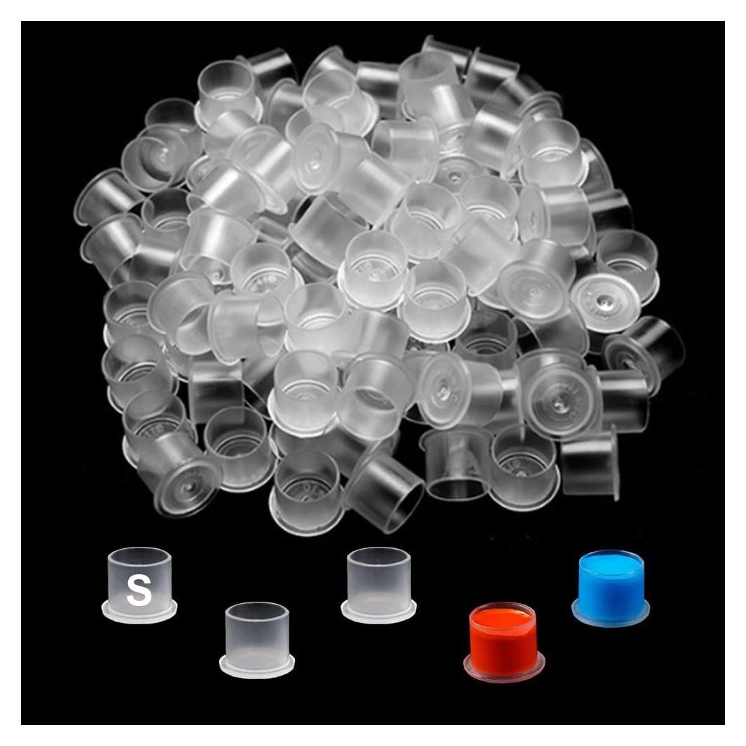 1000 Tapas de Tinta para Tatuajes Gakonp 11mm Plásticas