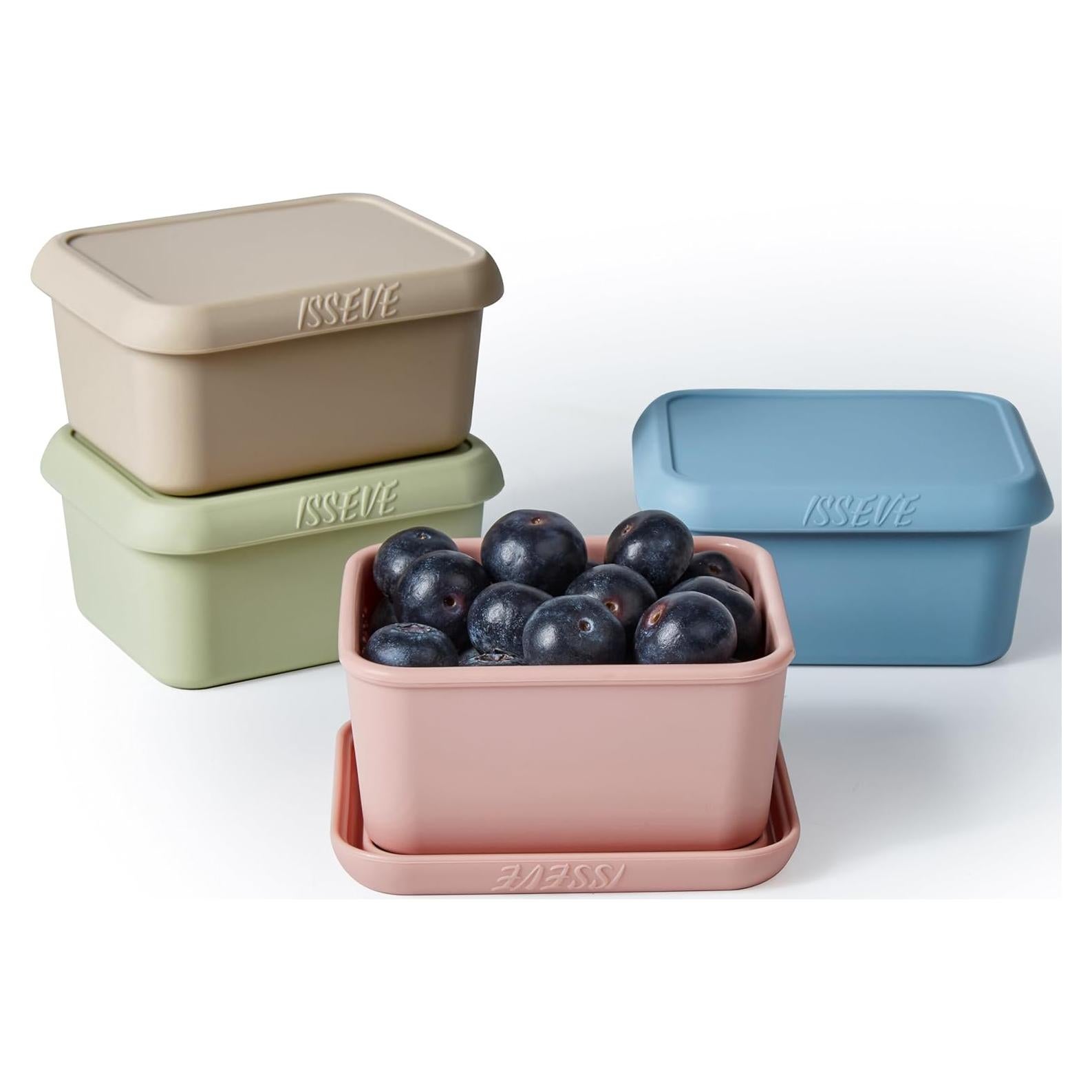 Contenedores de Snack ISSEVE de Silicona 8oz - 4 Piezas