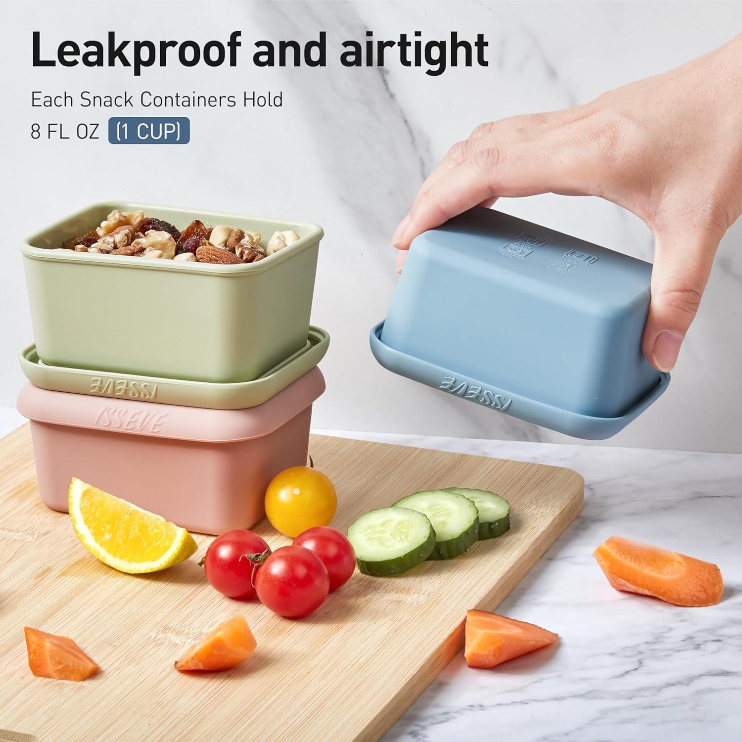 Contenedores de Snack ISSEVE de Silicona 8oz - 4 Piezas