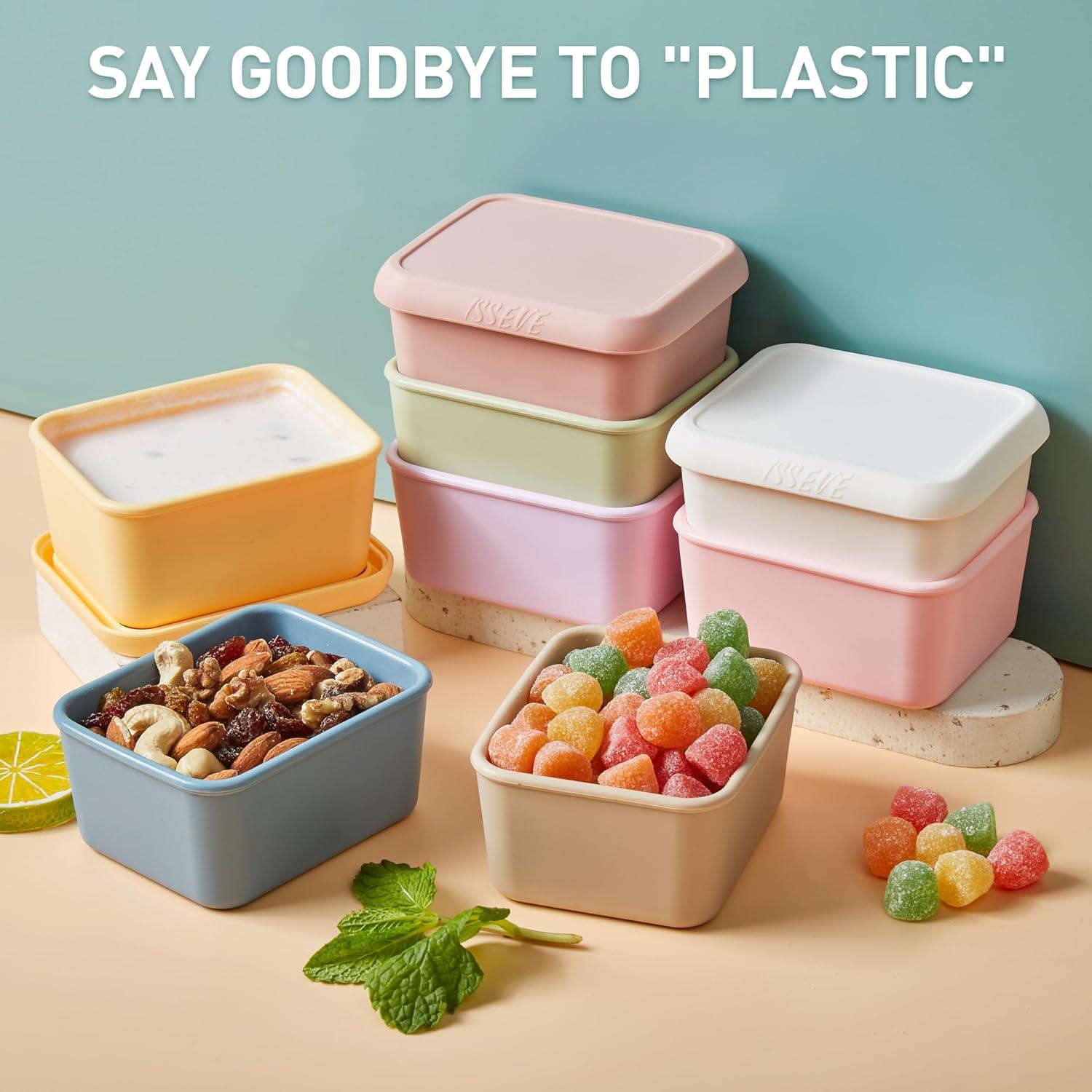 Contenedores de Snack ISSEVE de Silicona 8oz - 4 Piezas