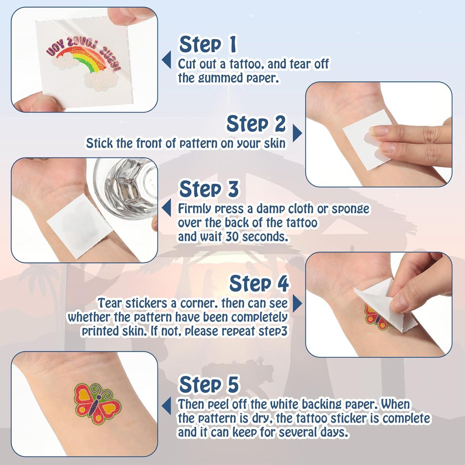 Tatuajes Temporales Religiosos Brillantes Landhoow 240 Pcs