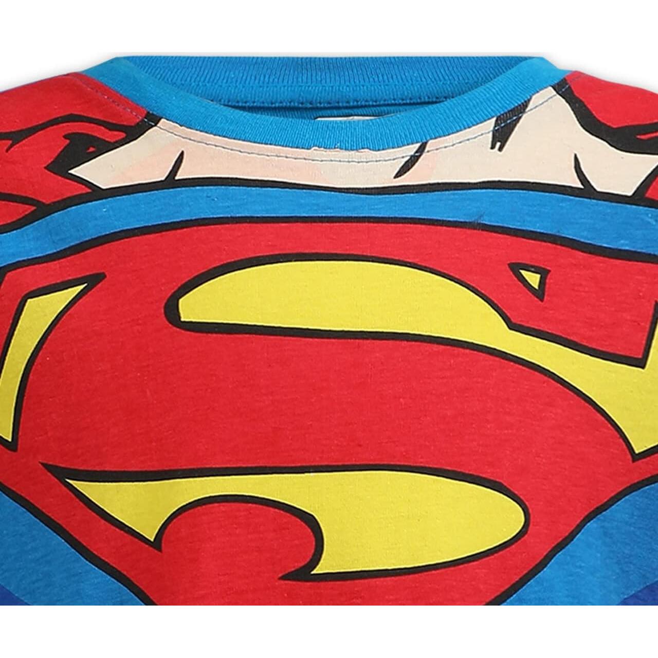 Camiseta Superman para Niños con Capa Desmontable 100% Algodón
