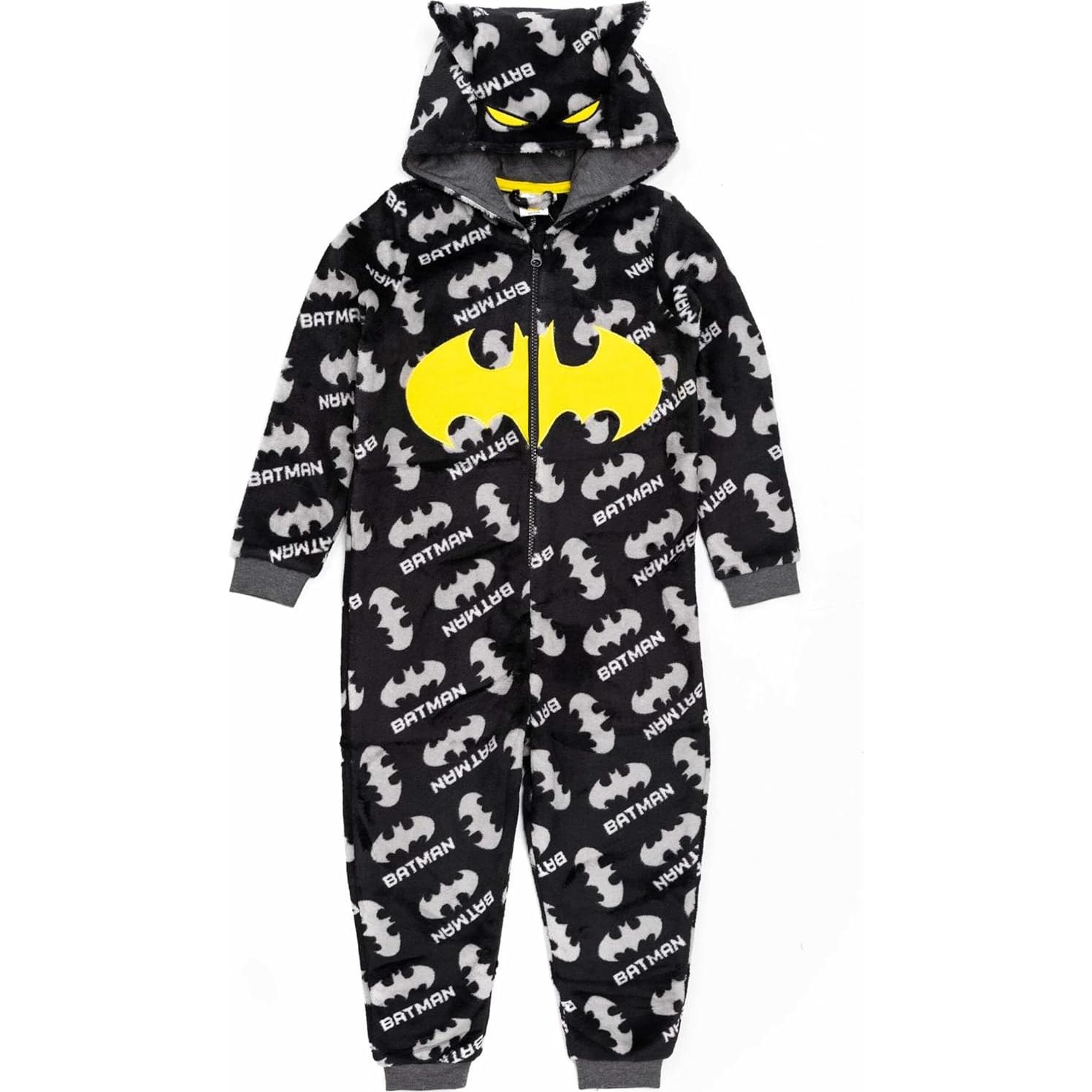 Pijama Todo En Uno DC Comics Batman Niños 11-12 Años Gris