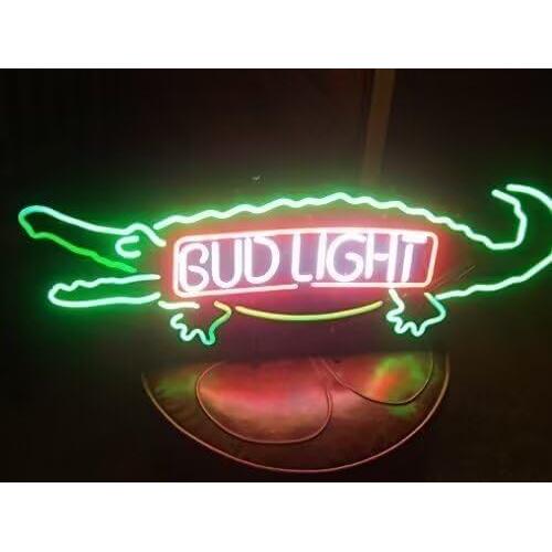 Cartel de Neón Cocodrilo Bud Light 60.96 x 50.8 cm