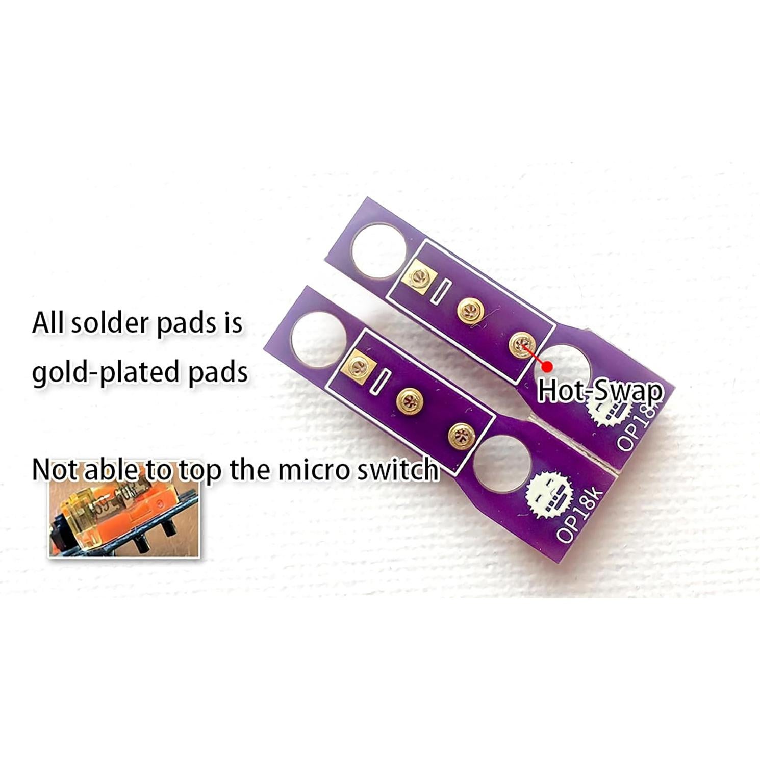 Kit PCB Hot-Swap para Ratones Hokeyio OP18K OP1w4K - Sin Soldadura