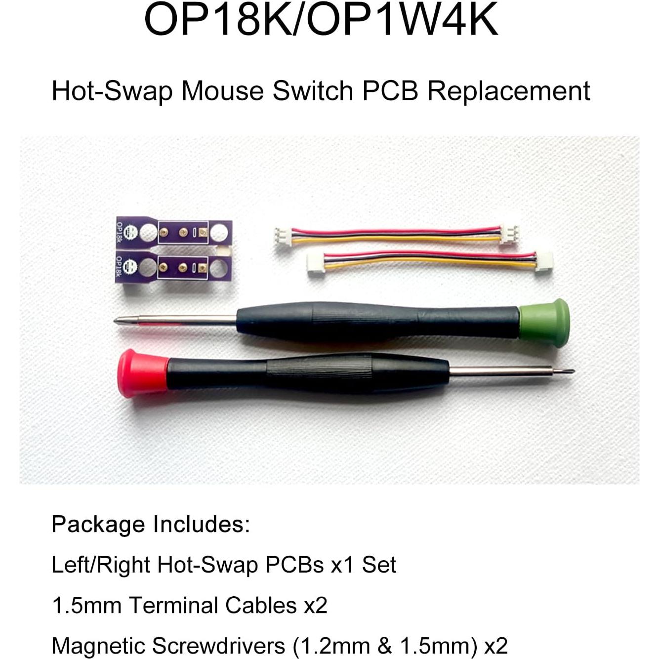 Kit PCB Hot-Swap para Ratones Hokeyio OP18K OP1w4K - Sin Soldadura