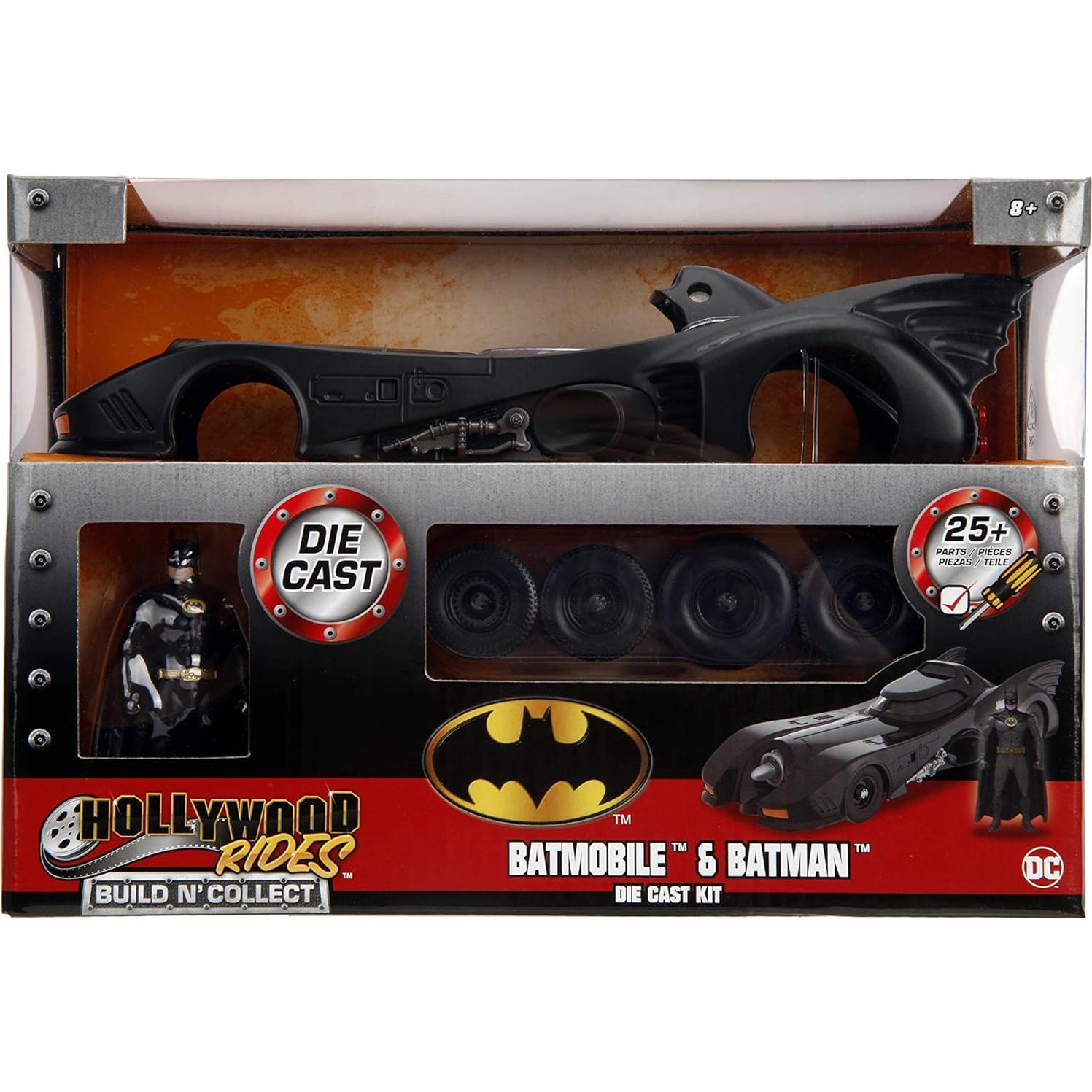 Jada Toys Batmobile 1989 y figura de Batman 1:24 modelo