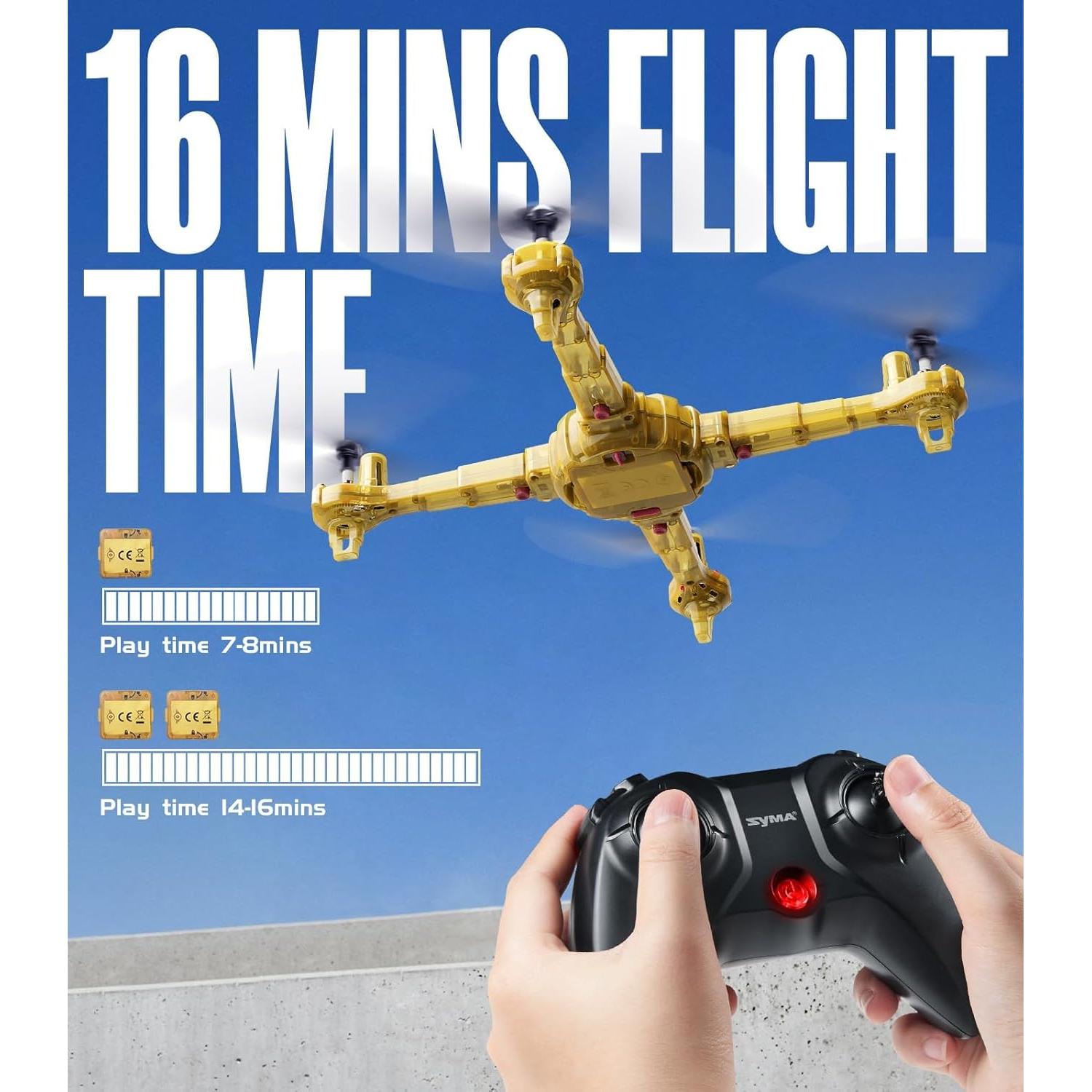 Drone SYMA X440 para Niños, 16 Min de Vuelo, LED 7 Colores