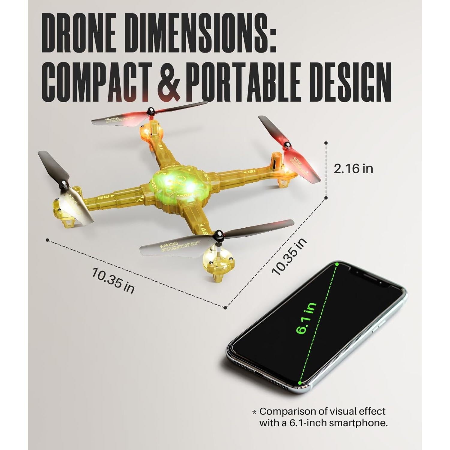 Drone SYMA X440 para Niños, 16 Min de Vuelo, LED 7 Colores